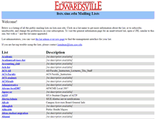 Tablet Screenshot of lists.siue.edu